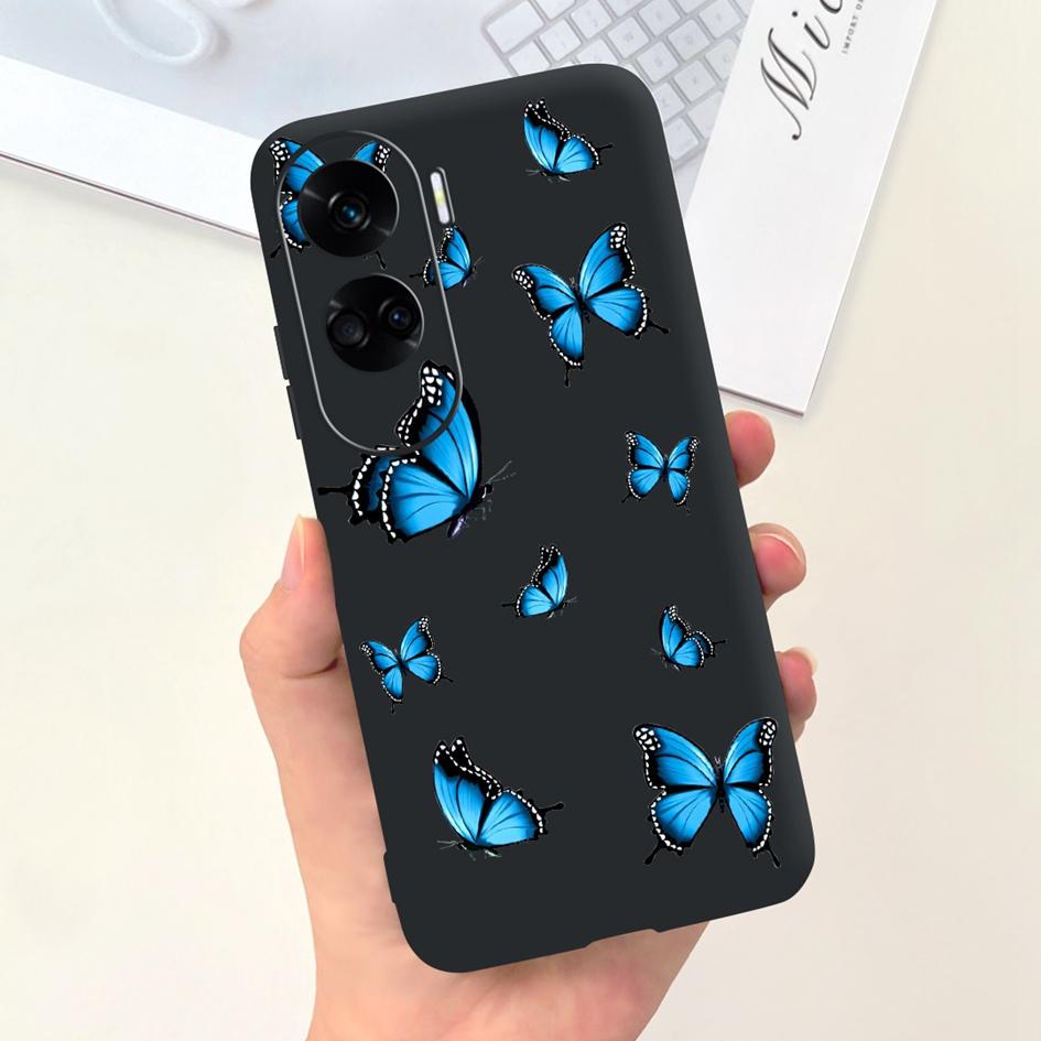 For Cover Honor 90 Lite Phone Case CRT-NX1 Fashion Butterfly Cartoon Slim TPU Soft Silicone Back Cover For Honor 90Lite 5G Funda