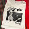 Редкая белая футболка Christopher Cross Sailing Все размеры Подарок для фаната OB1016 Унисекс футболка