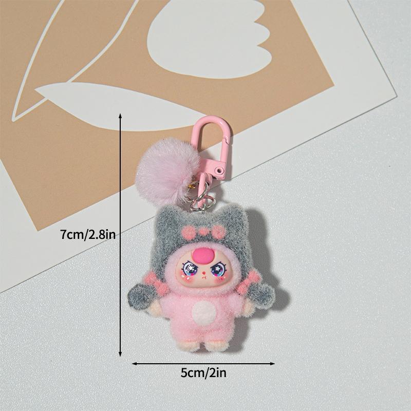 Cute Plush Keychains Party Gifts Kawaii Keychain Phone Chain New Year Xmas Party Favors Gift Baby Face Cute Aesthetic Keychain