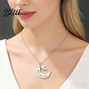Family Love Necklace 1 Pair Bonds Moon Heart-Shaped Pendant Versatile