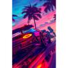 Classic Cool Supersport Car Sunset Colorful Posters and Prints Canvas Printing Wall Art Picture for Living Room Home Decora Gift