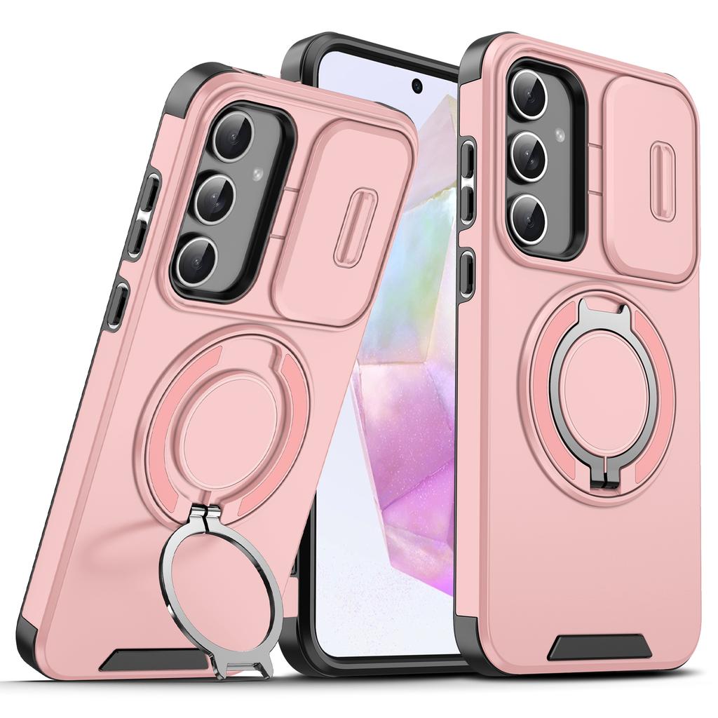 Для Samsung Galaxy A55 A54 A35 A25 A23 A15 A14 A13 A05 A04S A05S Вращающийся на 360 градусов Магнитный Держатель Защита Камеры Чехол для Телефона