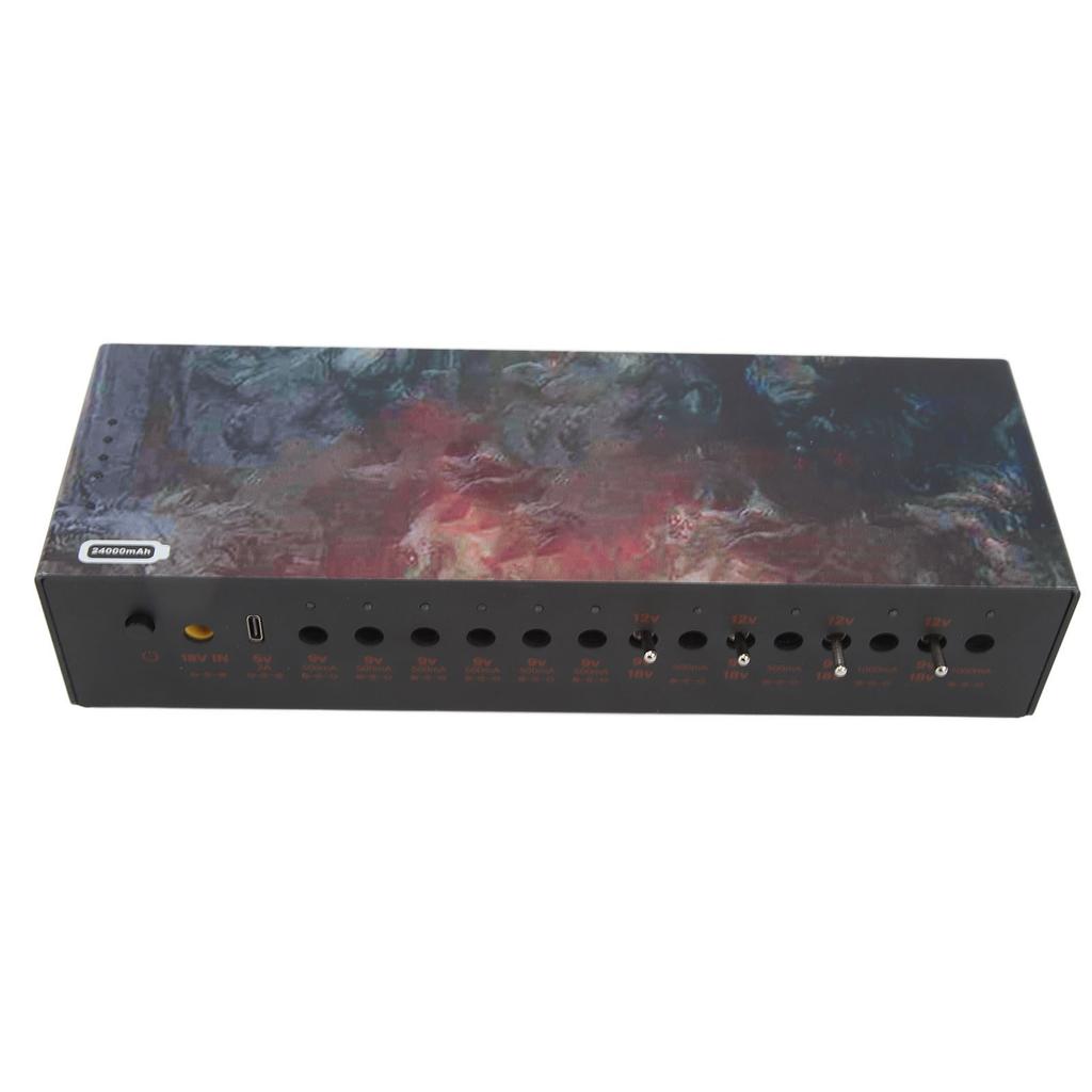 Guitar Effect Pedal Power Supply with Adapter True Isolated Pedalboard Power Supply High Power Adjustable Output