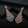 Women's Sparkling Zirconia Rose Gold Earrings