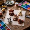 3D Beaded Animals DIY Animal Beading Kit, Tiny Craft Set, Cute Bead Kit for Teens Art Beginners Adults Stress Relief Decoration Handmade Gift