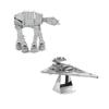 Metal Earth Fascinations Star Wars AT-AT Et Imperial Star Destroyer Shuttle Puzzle 3D En Métal