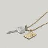 FOLNUA [folnua X Fi,ore] MINI POST KEY NECKLACE - GOLD CHAIN (TWO TONE)