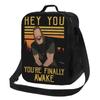 Funny Skyrim Gaming Quotes You You're Finally Awake Insulated Lunch Bag for Women Thermal Cooler Lunch Box Beach Camping Travel