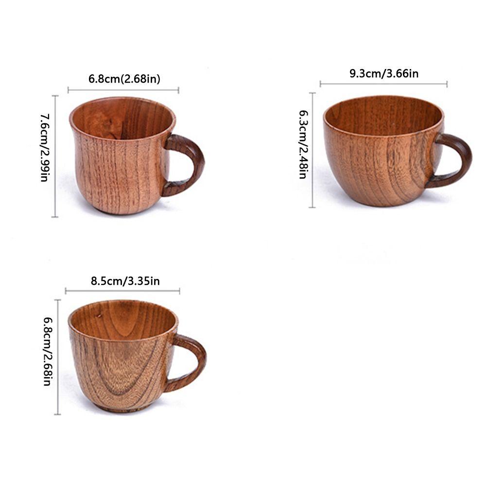 Japanese Style Wooden Tea Cup Handmade Wine Mug Cup Gift Drinking Cup Restaurant