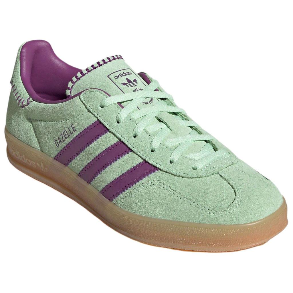 adidas Оригинальные кроссовки Gazelle Indoor T Классические спортивные тренировочные кроссовки Женские кроссовки Зеленые Фиолетовые JS1405