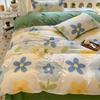 Kawaii Bear Printed Bed Set Floral Duvet Cover Pillowcase Bedding Set Comforter Bed Linen Sheet Quilt Cover Full Queen King Size