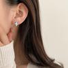 Love Moonstone Bunny Circle Ear Buckle Милые изысканные маленькие кроличьи ушки Цирконий маленькие серьги-гвоздики Anti-Lost