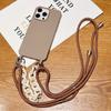 Чехол-цепочка из акрила и силикона с ремешком через плечо для iPhone 16 15 14 13 12 11 Pro X XR Max 7 8 Plus Samsung S24 23 S22 S21 Ultra Plus A54 A14 A53