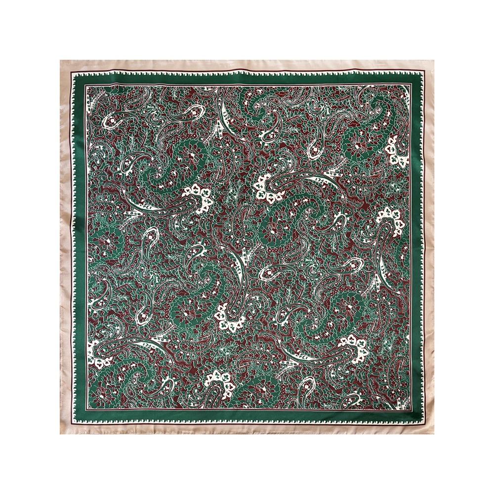 Cashew Flower Pattern Women's Headscarf Silky Smooth Middle East Shawl Arabic Square Scarf Outdoor