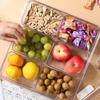 Divided Tray with Lid Divided Storage Tray Container Tray with 6 Compartments Food Tray Square Fruit Storage Box