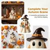 LED Light Up Ghost Lighted Vintage Patchwork Ghost, Halloween Decor for Home Display, Vintage-inspired Figurine Cute with Soft Mantels Shelves Porches