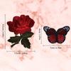 Embroidery Flower and Butterfly Embroidery Butterfly Butterfly Applique Iron Roses Applique  Jacket