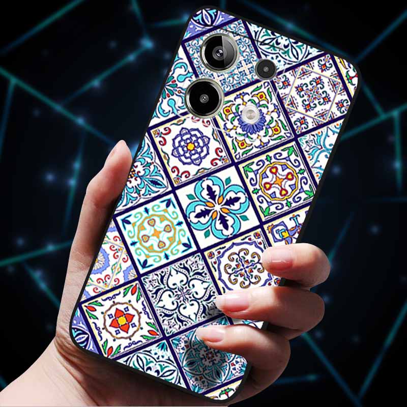 3D Цветочные тисненые чехлы для Redmi Note 13 Чехол Note13Pro 5G Мягкие силиконовые чехлы для телефона для Redmi Note 13 Pro Plus Задняя крышка Сумка