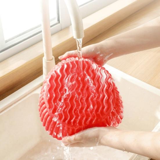 Силиконовый вкладыш для аэрофритюрницы с ручками Круглые складные коврики для выпечки, жарки, приготовления на пару Пищевой антипригарный