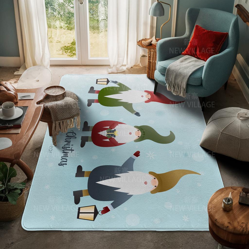 Ковер у входа в дом Домашний коврик у двери Гостиная Ванная Комната Ноги ванная комната Нескользящие коврики с водопоглощением для ванной Счастливого Рождества зима