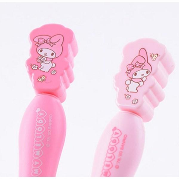 Lilpang Infant My Melody Mascot Spoon Fork Case Set MM6561, Mixed Colors, Case + Spoon + Fork, 1 Set, Korean Popular Tableware