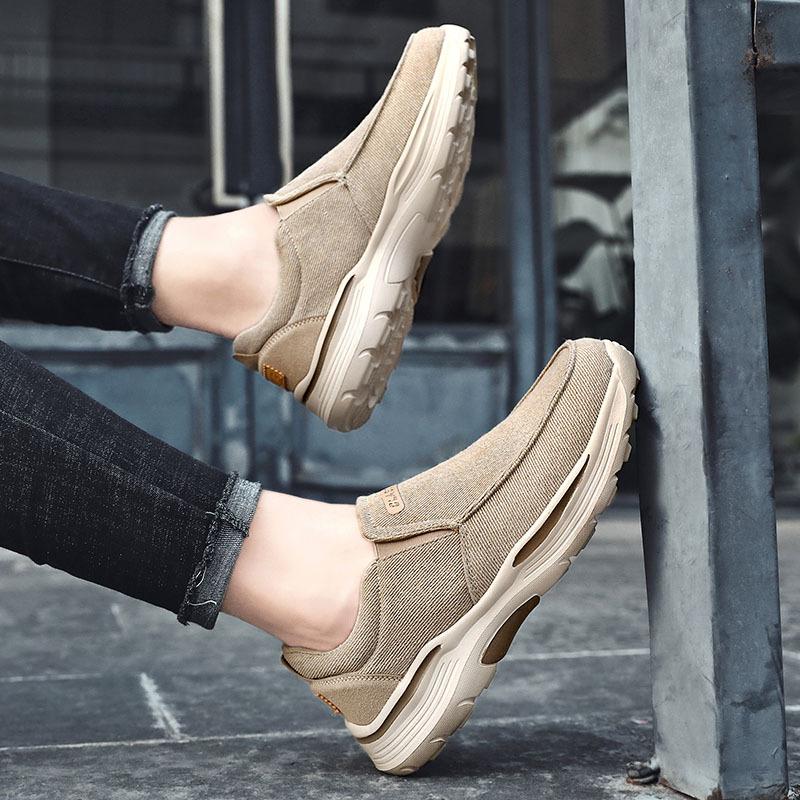 Men's Casual Shoes Canvas Breathable Loafers Men New Male Comfortable Outdoor Walking Shoes Classic Loafers Men Sneakers