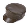 EFei зимняя мужская шляпа из натуральной кожи, мужская кепка в стиле ретро с плоским верхом, локомотив, военные кепки