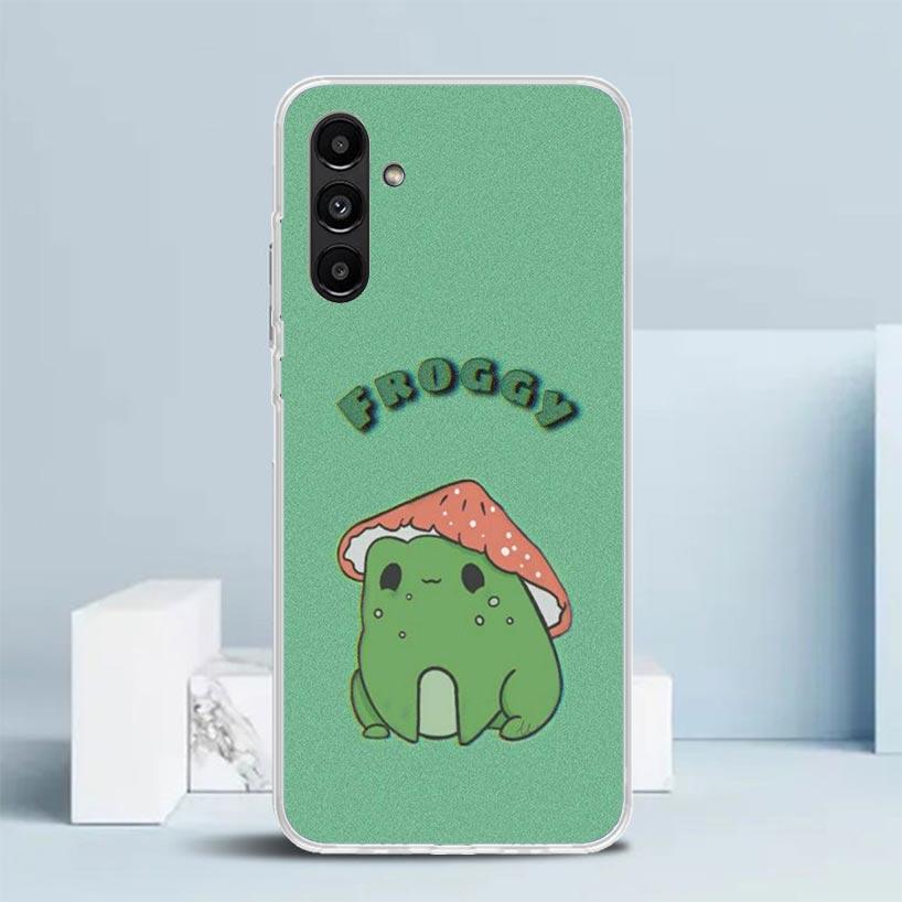 Коттеджкор Лягушка Гриб Кавайный Чехол для Телефона Для Samsung Galaxy A17 A37 A57 A16 A15 A14 A13 A56 A55 A54 A53 A36 A35 A34 A33 A26 A