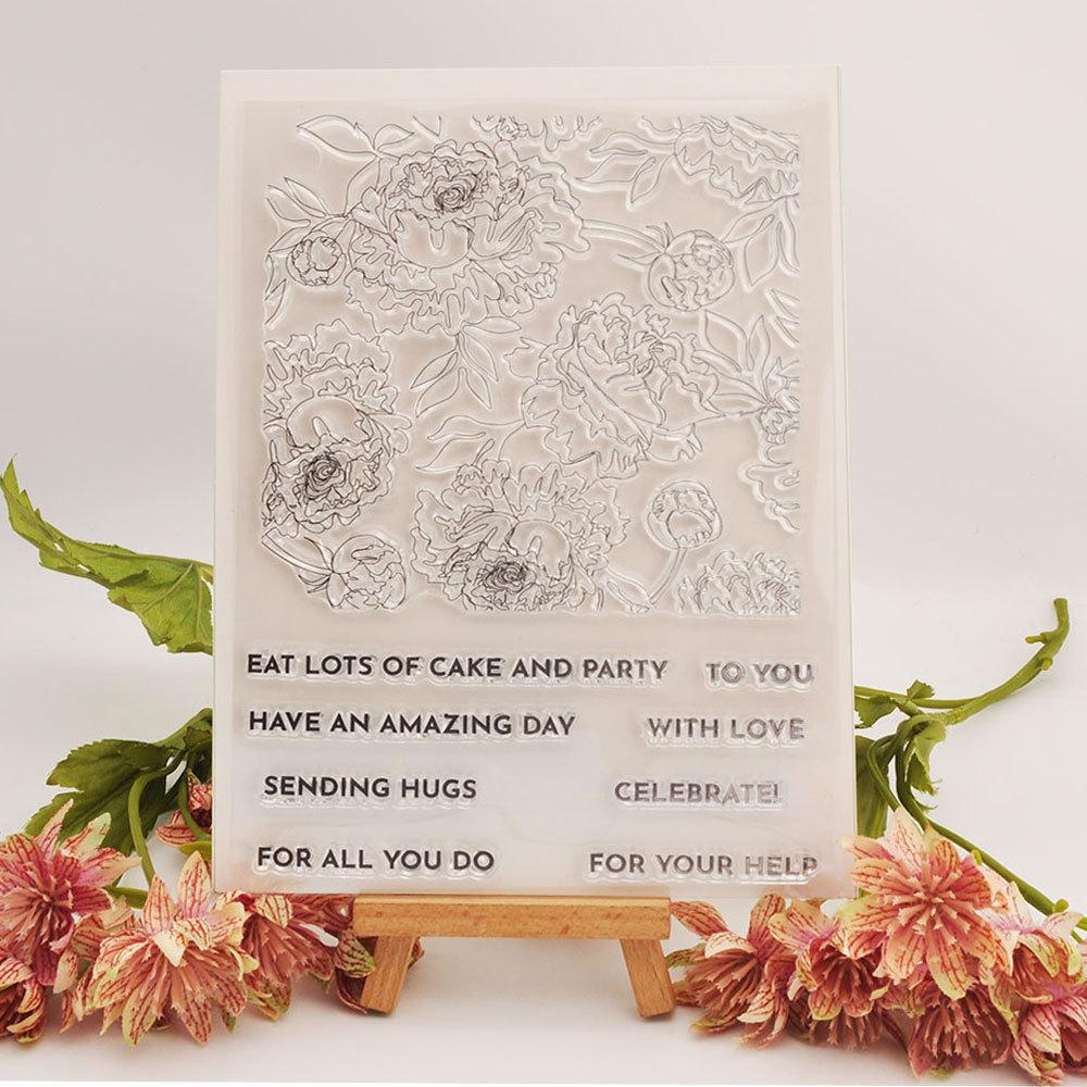 Прозрачные силиконовые прозрачные штампы с животными, жирафом, слоном для печати, сделай сам, скрапбукинг, декор для фотоальбома, поздравительный цветок