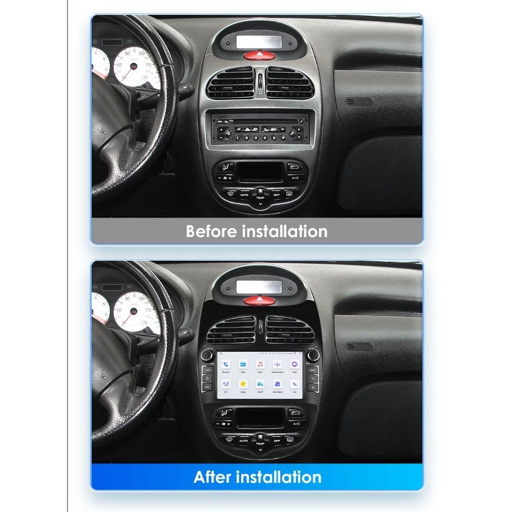 2 DIN Android автомобильное радио для PEUGEOT 206 206CC 206SW 2000-2008 автоматический мультимедийный плеер WIFI GPS авторадио Carplay Navi 2 + 64 ГБ