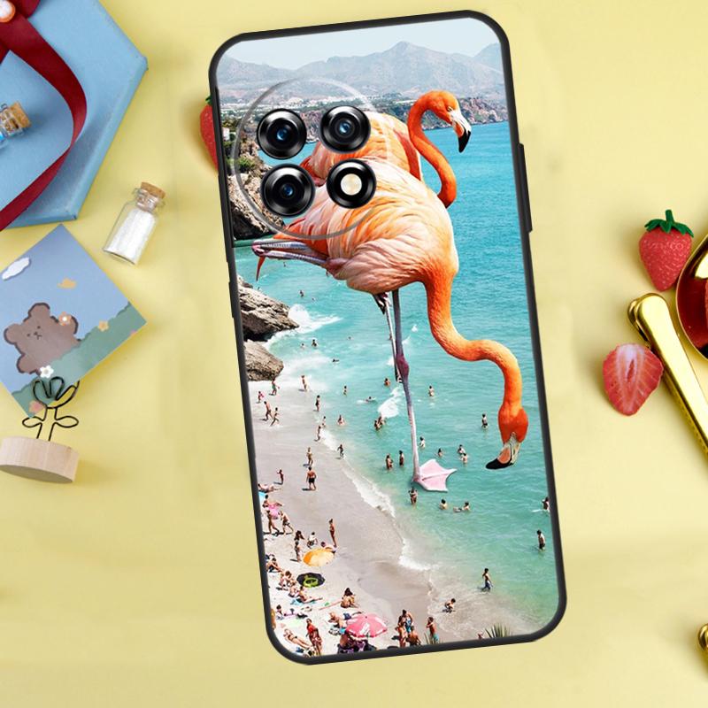 Pink Red Flamingo Case For OnePlus Nord 5 CE 2 3 4 Lite N20 N30 OnePlus 15 12R 13R 13 12 11 10 10T 13T Cover