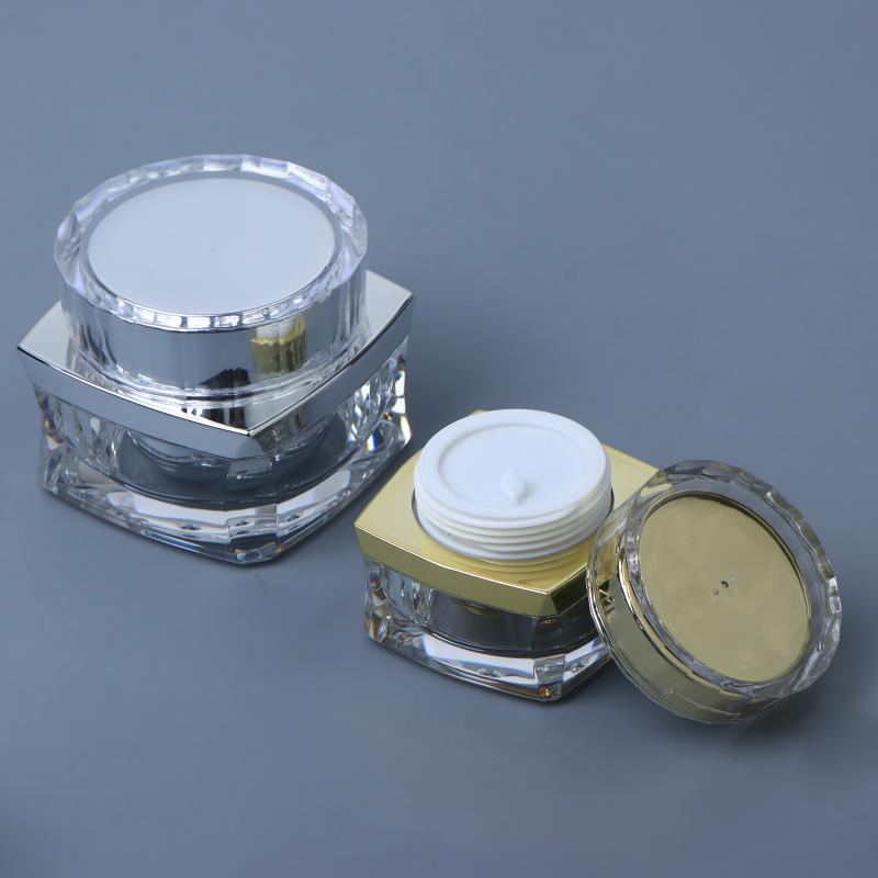 Reusable Skincare Product Container 1Pcs Gold Silver Empty Face Cream Jar for Travel Daily Makeup Organization