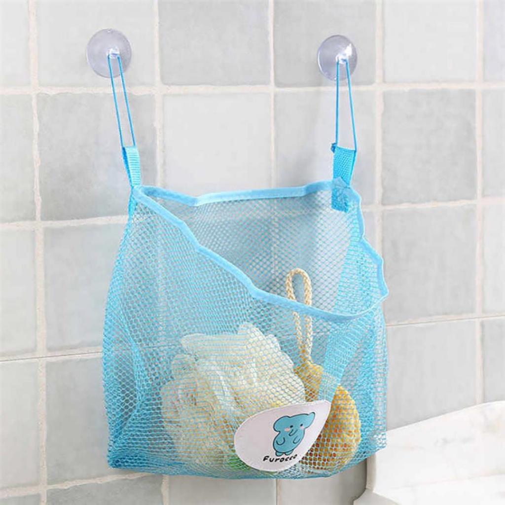 Bathroom Organizer Net Baby Bath Time Tidy Storage Toy Suction Cup Mesh Bag MIT
