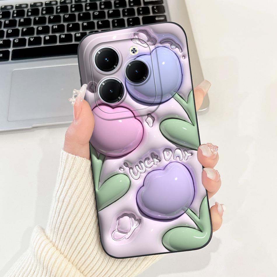 Чехол для Infinix Hot 40 Pro Hot 40 40i 40Pro Hot40 Hot40i Милый Мультяшный Панда Кролик Мягкий Силиконовый Ударопрочный Чехол для Телефона