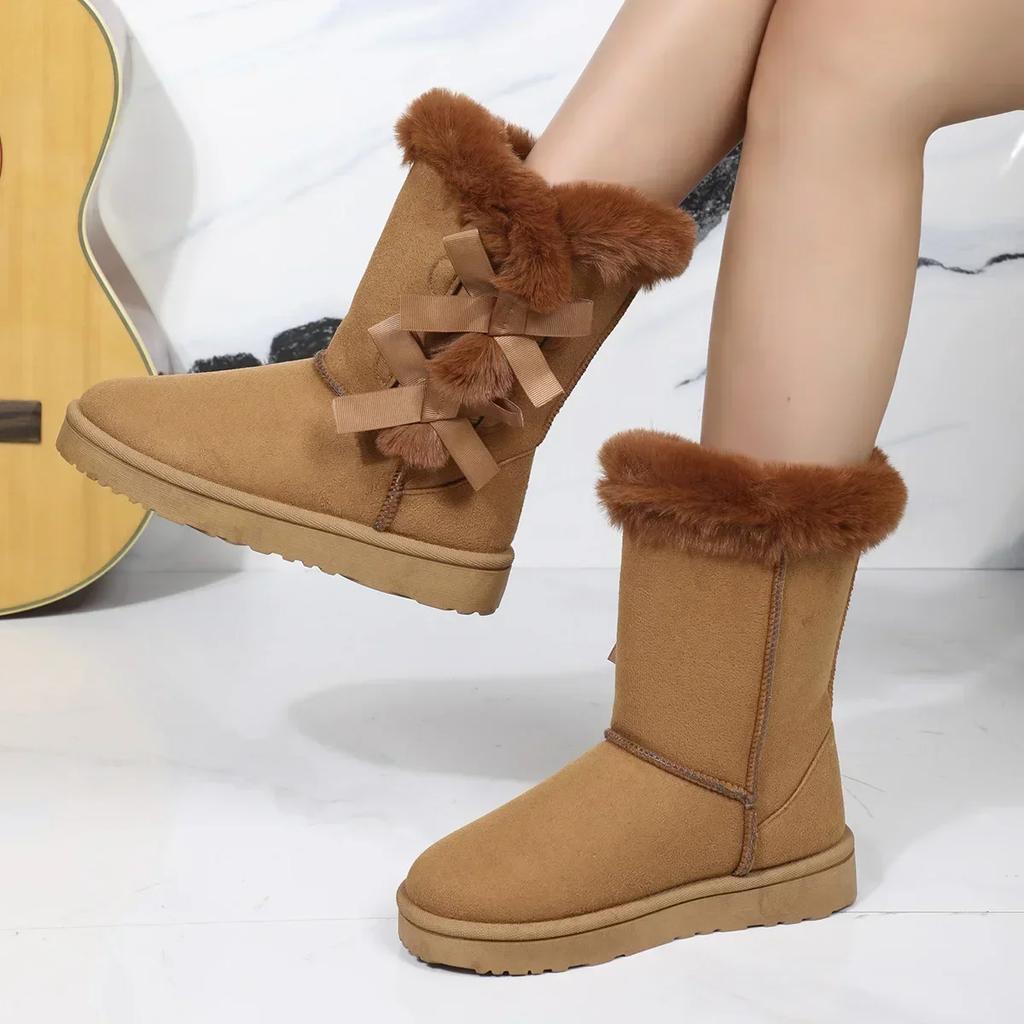 Fashion Winter Boots Fur Women's Snow Boots Low-top Warm Fur Shoes Men's and Women's Winter Short Boots Super Mini Outer Wear Non-slip