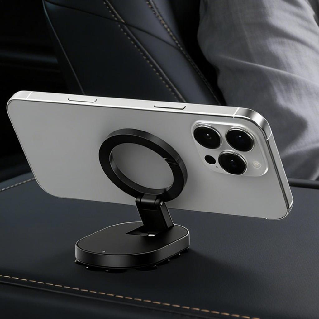 Suction Magnetic Phone Mount 360 Degree Rotating Car Phone Holder Universal Adjustable Strong Magnet Dashboard for Car Home Gym