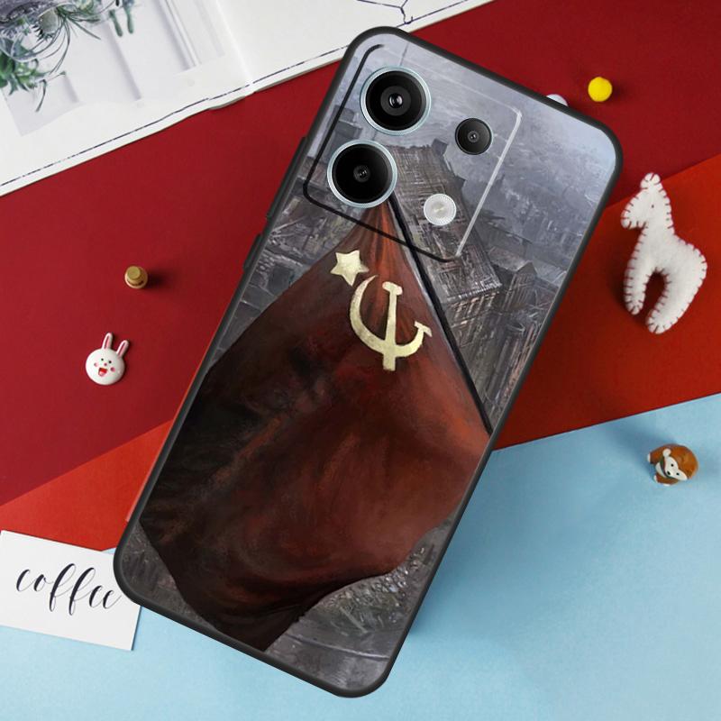 Чехол с флагом СССР для Xiaomi Redmi 13C 12C 10C 9C 10A Redmi Note 11 9 10 12 13 Pro 9S 10S 11S 12S