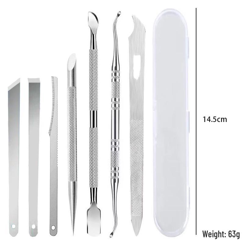 Набор педикюрных ножей из нержавеющей стали: Двусторонняя пилка для ногтей с лезвием, пилка для ног и инструмент для отшелушивания
