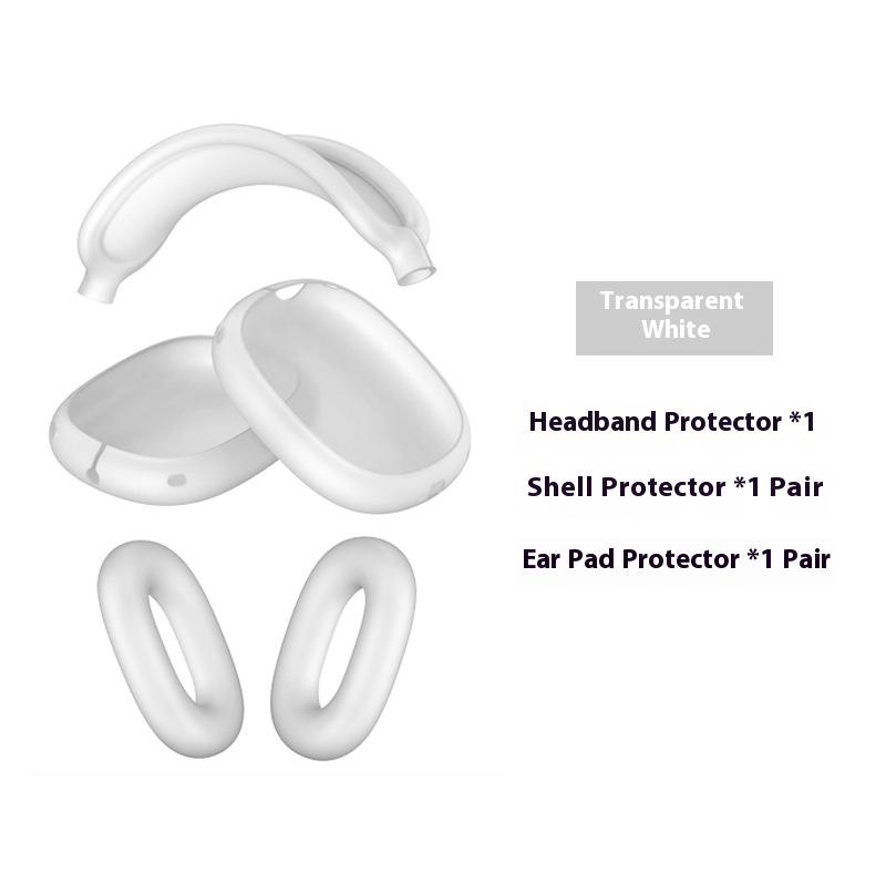 Силиконовый Защитный Набор для Наушников AirPods Max: Повязка, Амбушюры и Насадки на Уши. Защита от Царапин, Ударопрочный, Моющийся, Разноцветный Аксессуар