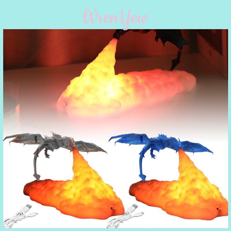Изысканный 3D-печатный светильник 'Ледяной Дракон', светодиодный ночник, стильный декор для спальни, подарок