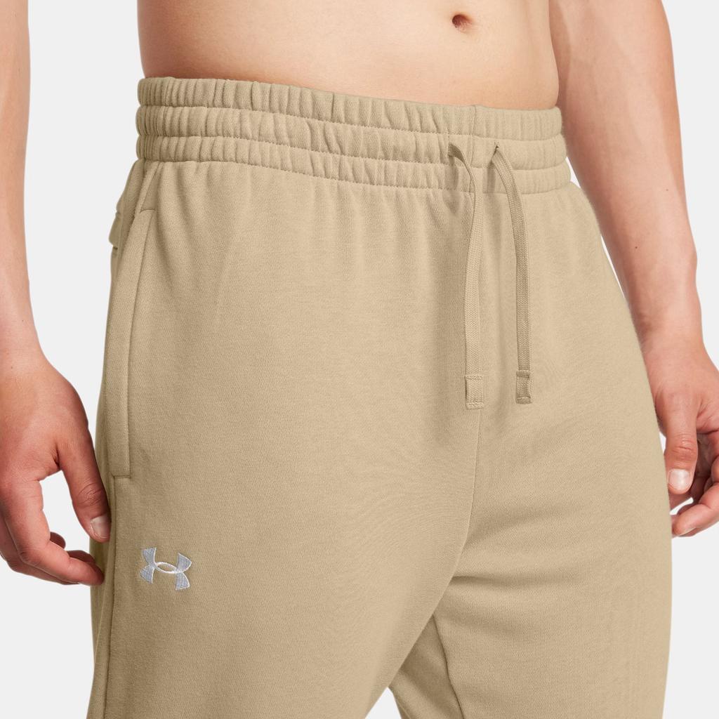 Under Armour Rival Fleece Логотип Удобные Мягкие Трикотажные Спортивные Штаны Мужские Низ Хаки 1379774-299