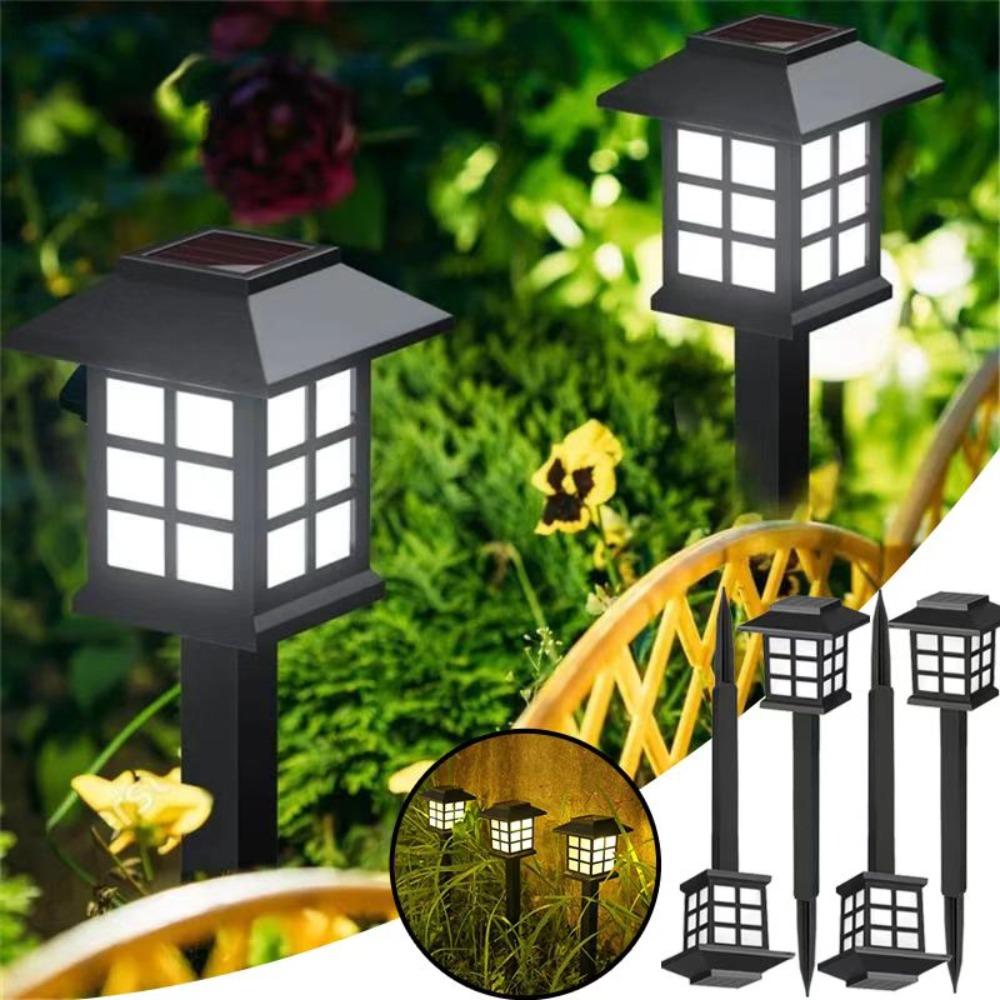 3000LM 2pcs Outdoor Solar Garden Lights Waterproof House LED Pathway Light Sensor Solar Landscape Lights For Yard Patio Walkway Garden