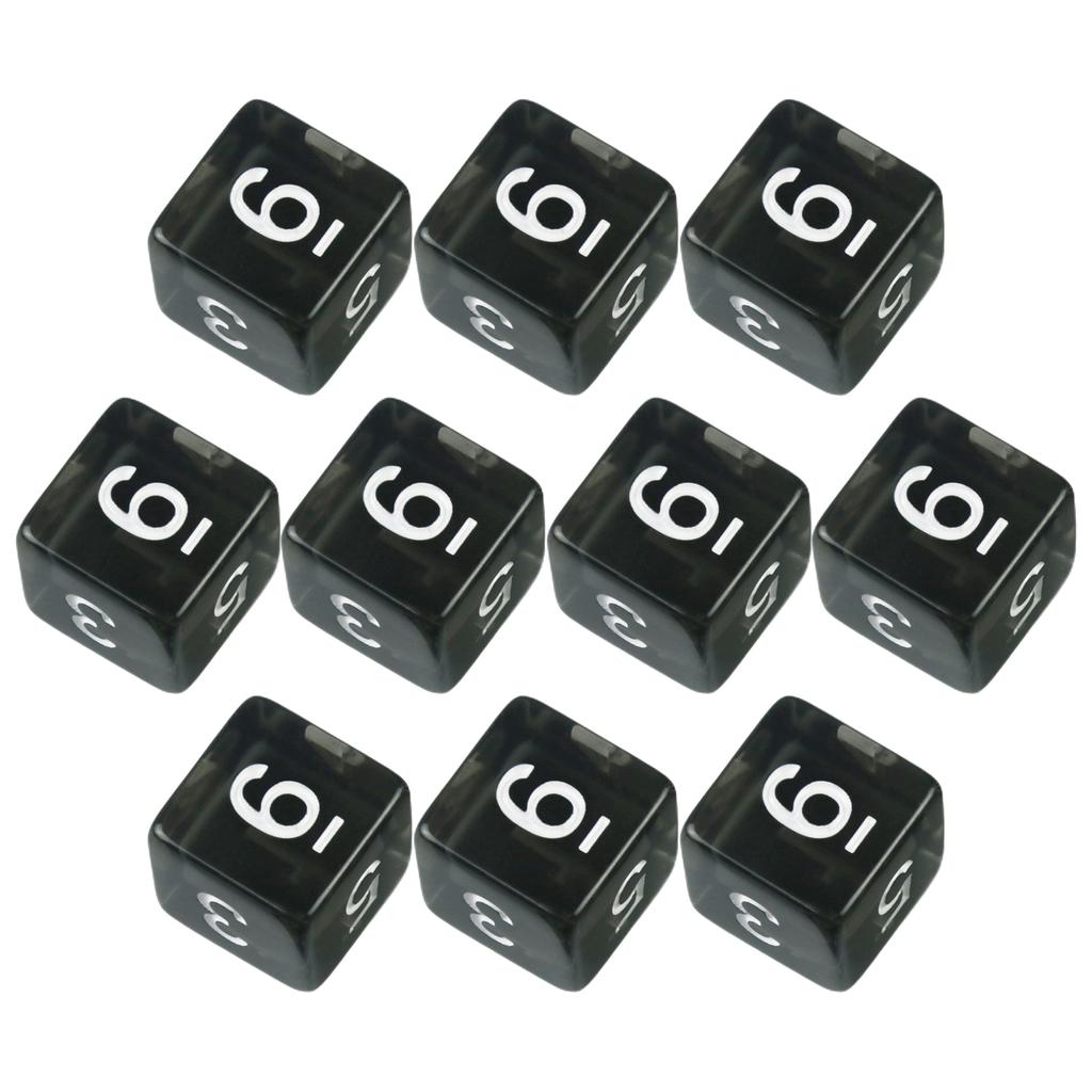 10 шт. D6 Кубики Многогранные Цифровые 1-6 Кубиков для Вечеринки Клуба Развлечений Настольная Игра