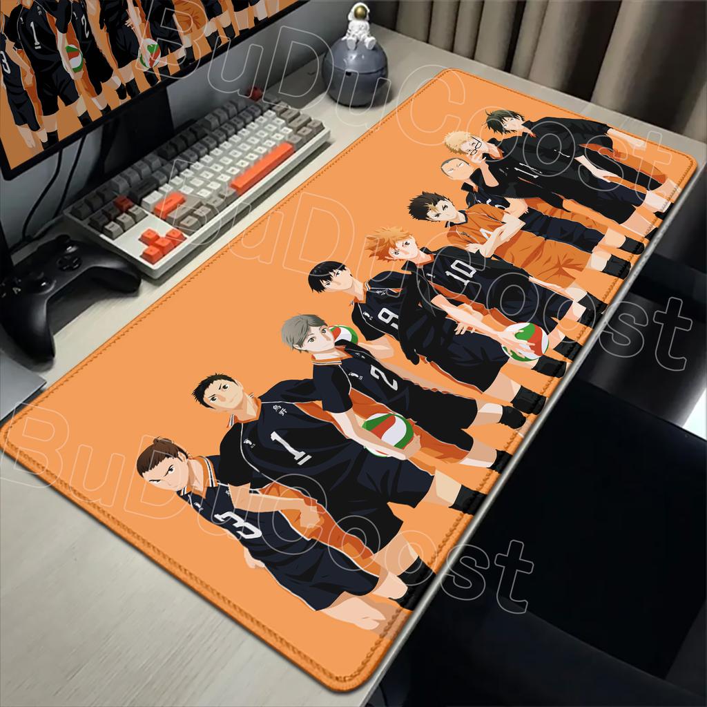 Коврик для мыши Аниме Haikyuu Большой коврик для мыши Резиновый игровой коврик для стола Коврик для ноутбука XXL Нескользящий коврик для клавиатуры компьютера Офисный настольный коврик