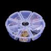 Fashion Organizer Transparent Nail Art Rhinestones Case Jewelry Container Empty Storage Box 8 Grids