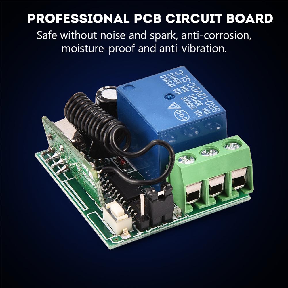 DC 12V 10A одноканальный релейный RF беспроводной переключатель приемник пульт дистанционного управления передатчик