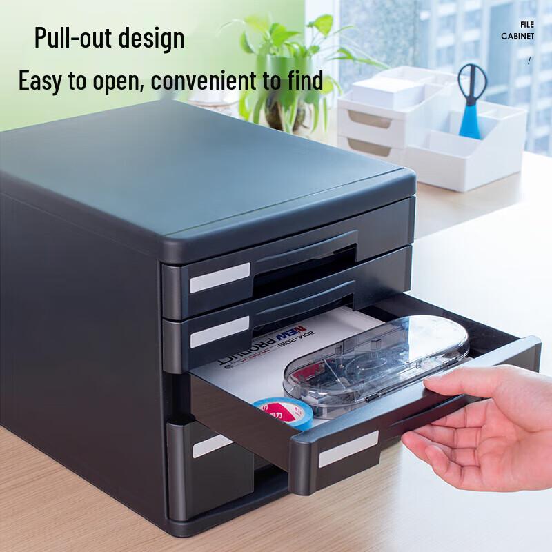 Deli 9772 Desktop File Cabinet with Lock