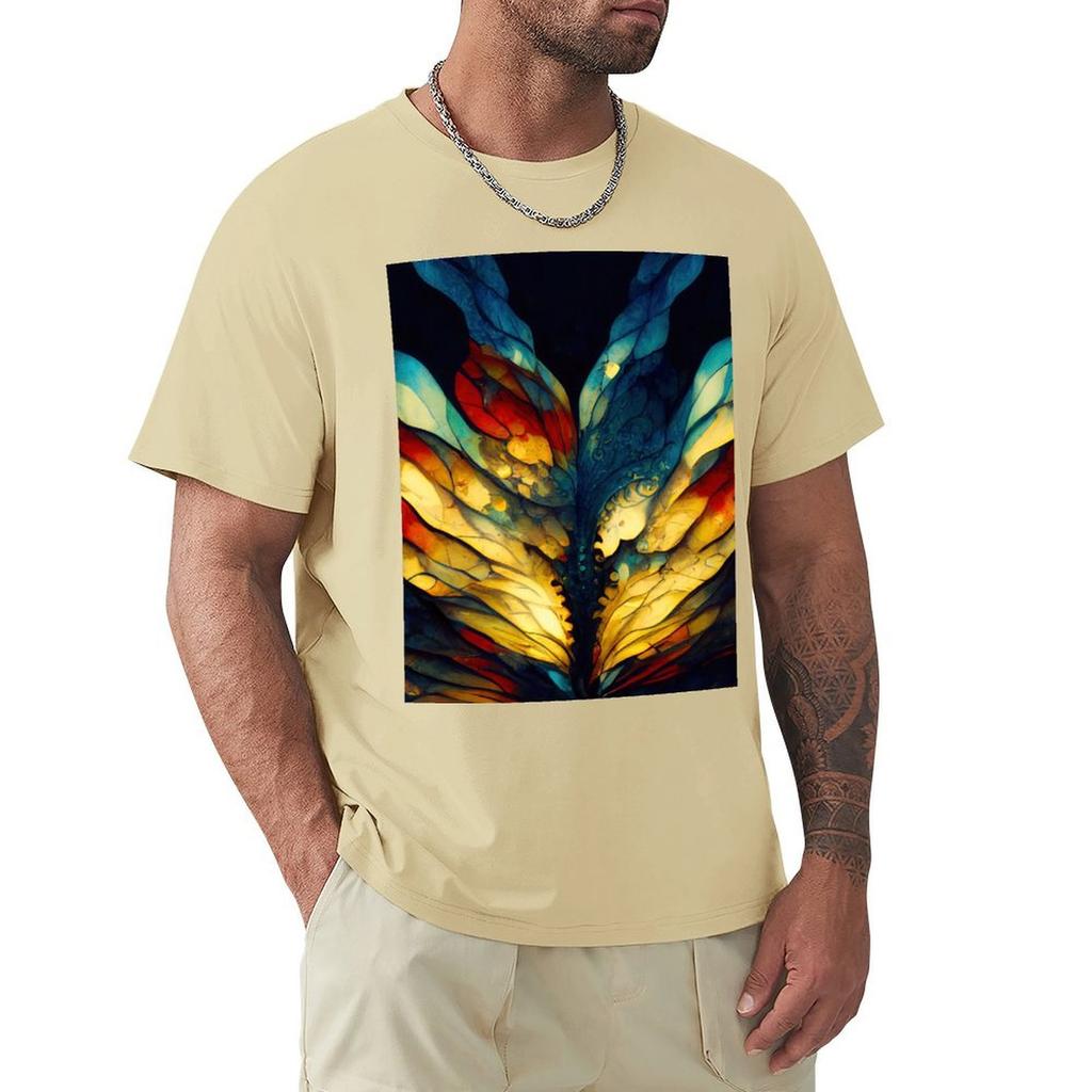 Футболка Stained Glass 1, большие размеры, индивидуальная футболка, мужская футболка