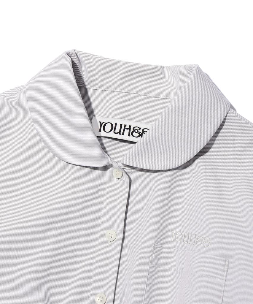 Yuhee Youhee Stripe Ballon Shirts Dress Ivory