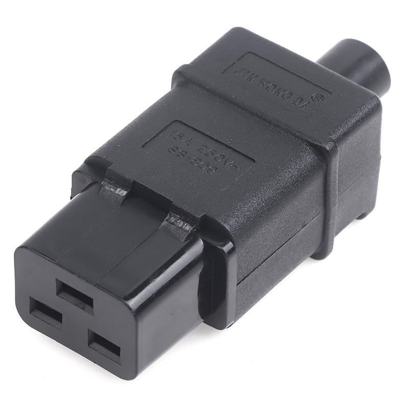 1Pcs Universal Copper IEC320 C19 AC Electrical Power Cable Cord Wiring Connector UPS PDU Removable Female Male Socket Plug 16A